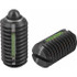 KIPP K0323.1A6 Threaded Spring Plunger: 5/8-11, 0.9449" Thread Length, 0.3346" Dia, 0.1772" Projection