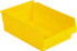 LEWISBins+ SB128-4SE YLW Plastic Hopper Shelf Bin: Yellow