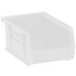 B O X MANAGEMENT, INC. Partners Brand BINP0965CL  Plastic Stack & Hang Bin Boxes, Small Size, 9 1/4in x 6in x 5in, Clear, Pack Of 12