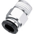Prevost RPD MR0801 Push-to-Connect Tube Fitting: Union, Straight, 1/4" Thread