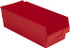 LEWISBins+ SB188-6SE RED Plastic Hopper Shelf Bin: Red