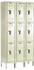 Hallowell U3288-3A-PT 3-Wide Locker: 12" Wide, 17" Deep, 78" High, Padlock