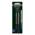 YAFA A PEN COMPANY Monteverde S422BB  Capless Gel Refills For Sheaffer Ballpoint Pens, Fine Point, 0.5 mm, Blue/Black, Pack Of 2 Refills