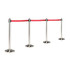 WORLD CITRUS WEST INC. American Metalcraft RSRTRD  Freestanding Stanchion, 48in x 84in, Brushed/Red