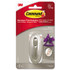 3M/COMMERCIAL TAPE DIV. Command™ 17051BNES Decorative Hooks, Traditional, Medium, Plastic, Brushed Nickel, 3 lb Capacity, 1 Hook and 2 Strips/Pack