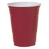 Stock your party with these durable Solo plastic cups. Grab 1 of these 16-oz plastic party cups and fill it up with your favorite cold beverage.  Crack-resistant plastic helps ensure durability.  Multi-layered construction makes the cups strong and rigid when filled with your favorite beverage.  Party cups in a box of 50 feature bright red coloring.