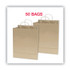 CONSOLIDATED STAMP COSCO 091565 Premium Shopping Bag, Rope Handles, 10" x 4.5" x 13", Kraft, 50/Box