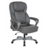 OFFICE STAR PRODUCTS ECH67707-EC42 Office Star Executive Ergonomic Leather High Back Office Chair, Charcoal/Silver