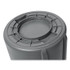 RUBBERMAID COMMERCIAL PROD. 265500GY Vented Round Brute Container, 55 gal, Plastic, Gray