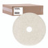 BOARDWALK 4021NAT Natural Burnishing Floor Pads, 21" Diameter, White, 5/Carton