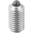 KIPP K0314.110 Threaded Spring Plunger: M10, 0.748" Thread Length, 0.1772" Dia, 0.0984" Projection