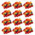 EDUCATORS RESOURCE CHL69516-12 Charles Leonard Pom-Poms, Assorted Hot Colors, 50 Pom-Poms Per Pack, Set Of 12 Packs