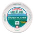 AJM PACKAGING CORP. Corporation PP6GREWH White Paper Plates, 6" dia, 100/Pack, 10 Packs/Carton