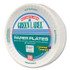 AJM PACKAGING CORP. Corporation PP6GREWH White Paper Plates, 6" dia, 100/Pack, 10 Packs/Carton