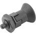 KIPP K0631.8410 M20x1.5, 15mm Thread Length, 10mm Plunger Diam, Hardened Locking Pin Knob Handle Indexing Plunger