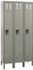 Hallowell U3286-1HG 3-Wide Locker: 12" Wide, 17" Deep, 66" High, Padlock