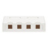 TRIPP LITE N082-004-WH  Surface-Mount Box for Keystone Jacks - 4 Ports, White - Surface mount box - white - 4 ports