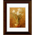 LCO DESTINY LLC Timeless Frames 55342  Katrina Framed Floral Artwork, 11in x 14in, Brown, White Narcissus On Bronze