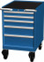 LISTA XSMP06000501MBB Steel Tool Roller Cabinet: 5 Drawers