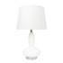 ALL THE RAGES INC Lalia Home LHT-5001-WH  Glass Dollop Table Lamp, 23-1/2inH, White Shade/White Base