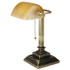 ALERA LMP517AB Traditional Banker's Lamp with USB, 10w x 10d x 15h, Antique Brass