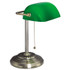 ALERA LMP557AB Traditional Banker's Lamp, Green Glass Shade, 10.5w x 11d x 13h, Antique Brass