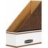 FELLOWES INC. 07224 Bankers Box Magazine Files - Oversized Letter - Wood Grain, White - Cardboard - 12 / Carton