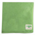 UNGER MF400PK SmartColor MicroWipes, Microfiber, 16 x 15, Green, 10/Pack