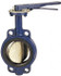 NIBCO NLJ100J Manual Wafer Butterfly Valve: 5" Pipe, Lever Handle