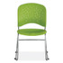 SAFCO PRODUCTS 6804GN Reve GuestBistro Chair with Sled Base, Supports Up to 250 lb, 18" Seat Height, Green Seat/Back, Silver Base, 2/Carton