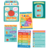 Create a positive space for kids with the Carson-Dellosa Education Social Problem-Solving 7-Piece Bulletin Board Set. This set has a unique and colorful design that helps create a vibrant learning environment.  Helps kids grow in the learning environment with curriculum-based boards.  Includes 1 header, 5 large charts (17in x 23in) and 1 small chart (17in x 17in).