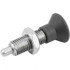 KIPP K0633.212410 M20x1.5, 40mm Thread Length, 10mm Plunger Diam, Locking Pin Knob Handle Indexing Plunger