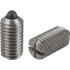 KIPP K0314.1A5 Threaded Spring Plunger: 1/2-13, 0.8661" Thread Length, 0.2362" Dia, 0.1378" Projection