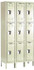 Hallowell U3288-3PT 3-Wide Locker: 12" Wide, 17" Deep, 78" High, Padlock