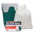 WEBSTER INDUSTRIES Handi-Bag® HAB6FK100CT Super Value Pack Can Liners, 13 gal, 0.6 mil, 23.75" x 28", White, 100 Bags/Box, 6 Boxes/Carton