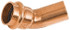 NIBCO 9047000PC Wrot Copper Pipe 45 ° Elbow: 4" Fitting, FTG x P, Press Fitting