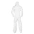 SMITH AND WESSON KleenGuard™ 49123 A20 Breathable Particle Protection Coveralls, Elastic Back, Hood and Boots, Large, White, 24/Carton