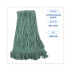 BOARDWALK 502GNNB Narrowband Looped-End Mop Head, Premium Standard Head, Cotton/Rayon Fiber, Medium, Green, 12/Carton