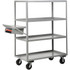 Little Giant. 4ML-2448-6PH-WS Carts; Cart Type: Multi-Shelf Order Picking Truck ; Caster Type: 2 Rigid; 2 Swivel ; Brake Type: No Brake ; Width (Inch): 24 ; Assembly: Comes Assembled ; Material: Steel