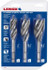 Lenox 14787300PS Drill Bit Set: Auger Drill Bits, 3 Pc, 0.875" to 1.375" Drill Bit Size, Bi-Metal