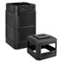 GLOBAL INDUSTRIAL 641540BK Square Plastic Waste Receptacle, Ashtray Lid with Open Sides, 42 gal, Black