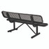 GLOBAL INDUSTRIAL 277154BK Expanded Steel Bench With Back, 72" x 24" x 33", Black Seat/Back, Black Base