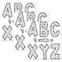 TEACHER CREATED RESOURCES Teacher Created Resources® Black Painted Dots on White 7" Fun Font Letters, 120 Per Pack, 3 Packs