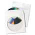 QUALITY PARK PRODUCTS 77203 Tech-No-Tear Poly/Paper CD/DVD Sleeves, 1 Disc Capacity, White, 100/Box