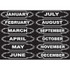 ASHLEY PRODUCTIONS Ashley Productions® Die-Cut Magnets, Chalkboard Calendar Months, 12 Pieces