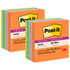 3M COMPANY Post-it® Super Sticky Notes, 3 in x 3 in, Energy Boost Collection, 5 Pads/Pack, 2 Packs