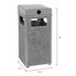 GLOBAL INDUSTRIAL 239576GY Stone Panel All Weather Trash Receptacle Urn, 12 gal, Steel, Gray