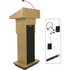 AMPLIVOX SOUND SYSTEMS LLC AmpliVox SW505A-OK  SW505A - Wireless Executive Adjustable Column Lectern - 45in Height x 25in Width x 19in Depth - High Pressure Laminate (HPL), Oak - Wood