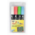 UCHIDA OF AMERICA, CORP Marvy Uchida® Broad Point Chalk Marker Broad Tip Set 4ED, Fluorescent Red, Blue, Green, White