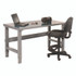 GLOBAL INDUSTRIAL 183154 Standard Duty Steel Top Adjustable Height Workbench, 2,000 lbs, 72 x 30 x 30.88 to 36.88, Gray